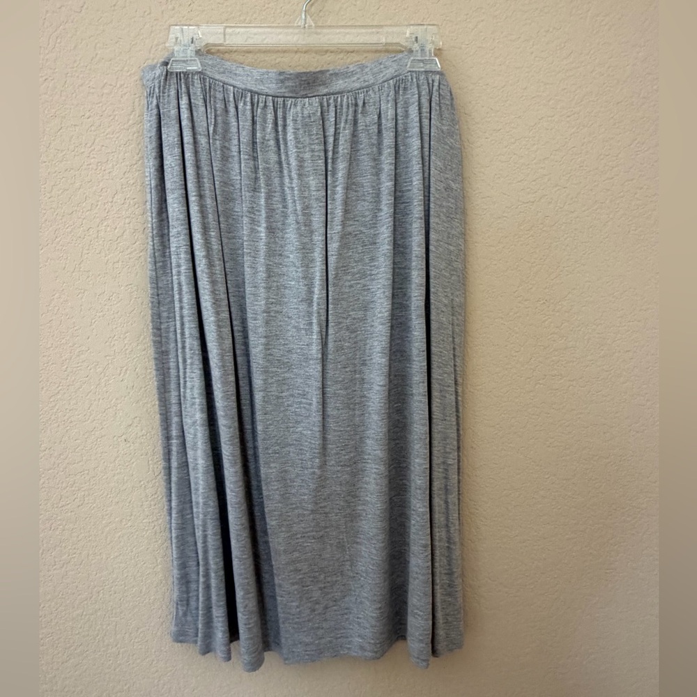Coldwater Creek Light Gray Knit Maxi Skirt